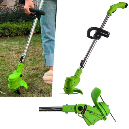 Motocoasa de Tuns Iarba 3 in 1 Profesionala SUPER TRENDS®, Telescopica, Fara Fir, 12V, cu 2 Acumulatori, 3 Moduri De Taiere, 1800 RPM, Putere 1000W, Brat Ajustabil, Verde [5]