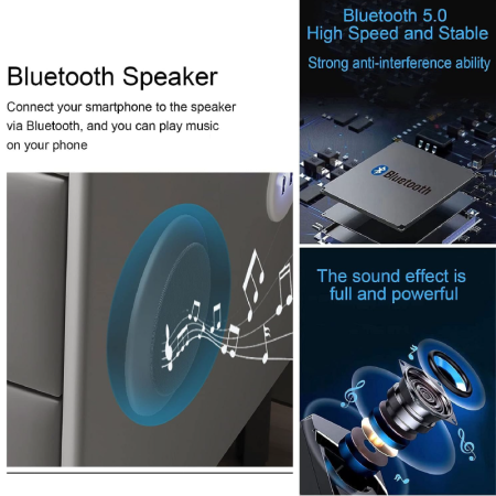 Noptiera Smart Multifunctionala cu 2 Sertare SUPER TRENDS®, Iluminare LED Tactila in 3 Culori, cu Incarcare Wireless Qi si USB, Difuzor Bluetooth Integrat, Din MDF si Sticla Securizata, Gri Decshis, 4 [7]