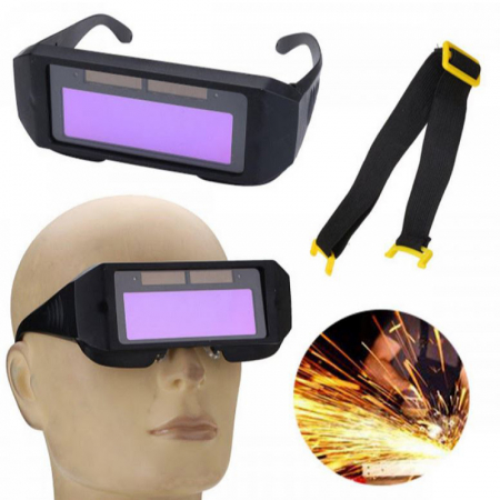 Ochelari de Protectie Pentru Sudura SUPER TRENDS®, Profesional, Auto-Intunecare, Anti-Vant, Anti-Praf, Negru [2]