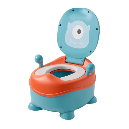 Articole Copii - Olita pentru copii, SUPER TRENDS, compartiment detasabil, polipropilena, turcoaz si portocaliu, 32x33x45 cm