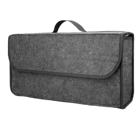 Auto - Organizator Portbagaj Auto SUPER TRENDS®, Geanta de Depozitare Pliabila Din Fetru, Gri, 50 x 17 x 24 cm