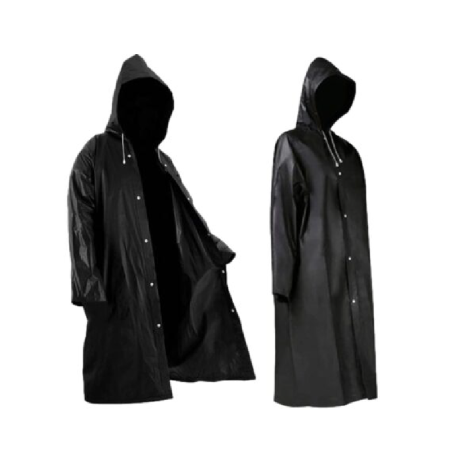Pelerina de Ploaie Impermeabila cu Gluga Fixa SUPER TRENDS®, Marime Universala, Neagra [2]
