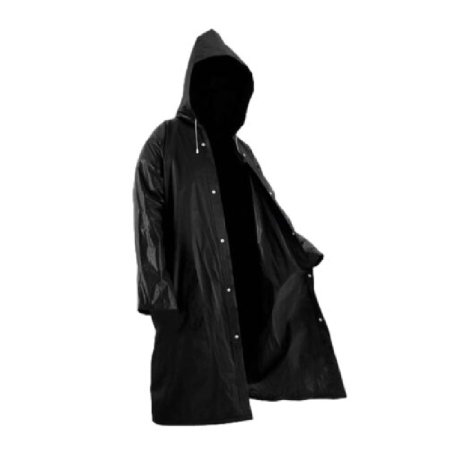 Pelerina de Ploaie Impermeabila cu Gluga Fixa SUPER TRENDS®, Marime Universala, Neagra [1]