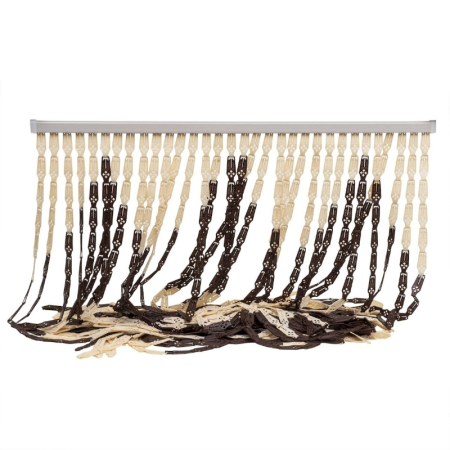 Perdea Anti-Insecte SUPER TRENDS®, cu Bara de Prindere, 90 x 200 cm, Decorativa, Pentru Interior si Exterior, Maro-Bej [4]