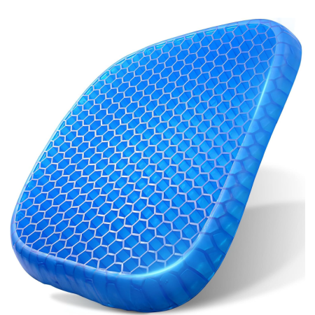 Perna Ortopedica cu Gel Pentru Scaune SUPER TRENDS®, cu Memorie, Pozitie Corecta, Ergonomica, Antiderapanta, Previne si Amelioreaza Durerea, Are Husa, 38x32x3,5 cm [1]