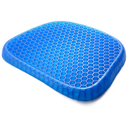 Produse - Perna Ortopedica cu Gel Pentru Scaune SUPER TRENDS®, cu Memorie, Pozitie Corecta, Ergonomica, Antiderapanta, Previne si Amelioreaza Durerea, Are Husa, 38x32x3,5 cm