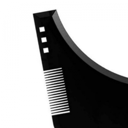 Pieptan Contur Barba si Mustata in Forma de “Z” Profesional SUPER TRENDS®, Linii Precise de Taiere, Aranjare si Stilizare, Material ABS Durabil, 16.5 x 11.5 cm, Negru [4]