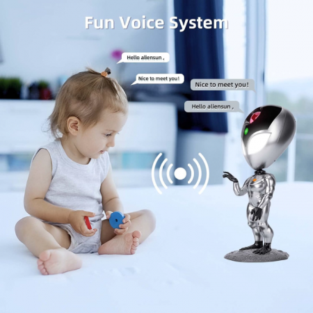 Proiector Stele Extraterestru pentru Copii Premium SUPER TRENDS®, Lampa LED cu Cer Instelat si Nebuloasa pe Tavan, Rotatie 360°, Telecomanda, Sistem de Dialog Vocal, Lumina de Noapte Pentru Copii, Arg [3]