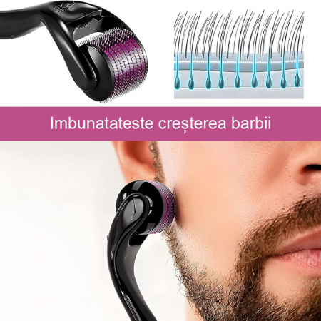 Rola de Crestere a Barbii Premium SUPER TRENDS®, Principiul Microac, 0, 5 mm, Negru-Mov [2]