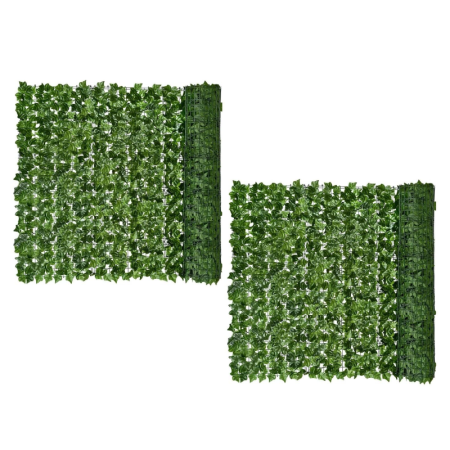 Rulou Artificial de Gard Viu cu Frunze Verzi SUPER TRENDS®, Pentru  Interior si Exterior, Extra Des, 3x1 m, Rezistenta la UV, Plastic Durabil [1]