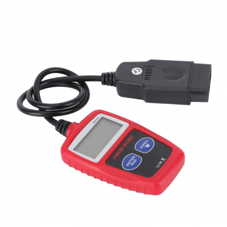 Produse - Scanner OBD2 Pentru Diagnoza Auto Profesional SUPER TRENDS®, Ecran LCD Iluminat, 12V, Compatibil Masini si Camioane, Rosu-Negru