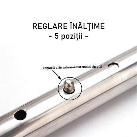 Scaun WC de Camera SUPER TRENDS, Pliabil, Inaltime Reglabila, Din Otel si Inox, Pentru Maxim 100 kg, Alb si Albastru [3]