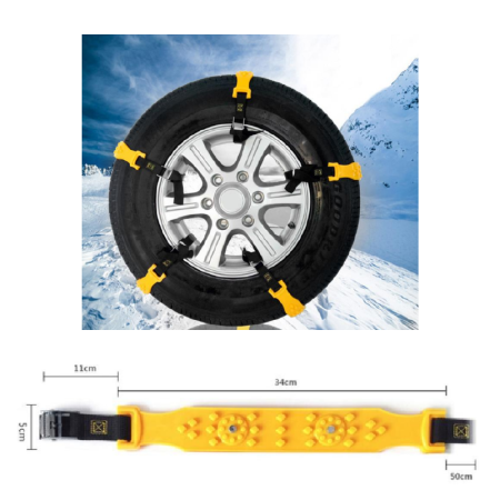 Set 10 Benzi Antiderapante Auto SUPER TRENDS® Pentru Zapada si Noroi cu Geanta de Transport si Manusi [1]