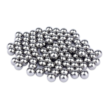 Set 100 Bile Metalice Pentru Prastie SUPER TRENDS®, 7 mm, Argintiu [3]