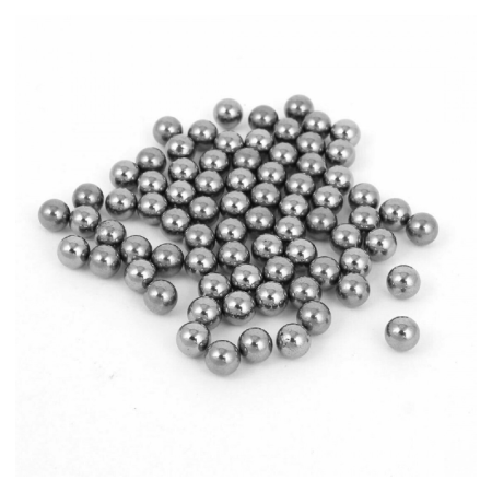 Set 100 Bile Metalice Pentru Prastie SUPER TRENDS®, 7 mm, Argintiu [2]