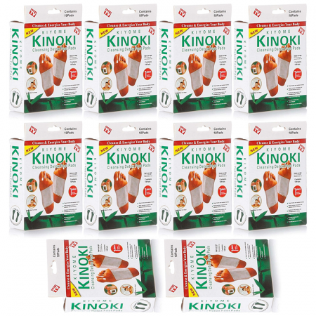 Ingrijire Personala - Set 100 de Plasturi Detox Originali Kinoki Pentru Picioare Premium SUPER TRENDS®, cu Turmalina si Otet de Bambus, Elimina Toxinele, Alb