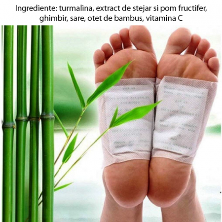 Set 100 de Plasturi Detox Originali Kinoki Pentru Picioare Premium SUPER TRENDS®, cu Turmalina si Otet de Bambus, Elimina Toxinele, Alb [4]
