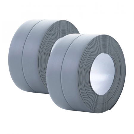 Produse - Set 2 Role Banda de Etansare Autoadeziva Premium SUPER TRENDS®, Impermeabila, Anti-Mucegai, PVC si PE, Usor de Aplicat in Baie sau Bucatarie, Gri