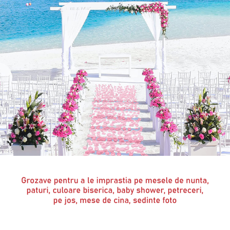 Set 2000 Buc Petale de Trandafir Rosii SUPER TRENDS®, Din Matase, Confeti Pentru Nunta, Baie, Pat, Petrecere, Ziua Indragostitilor [6]