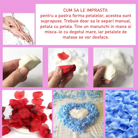 Set 2000 Buc Petale de Trandafir Rosii SUPER TRENDS®, Din Matase, Confeti Pentru Nunta, Baie, Pat, Petrecere, Ziua Indragostitilor [2]