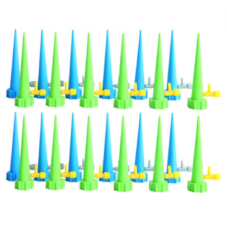 Set 12 Picuratoare Premium SUPER TRENDS®, cu Valva Pentru Irigare Plante, Material PVC, Albastru si Verde [7]