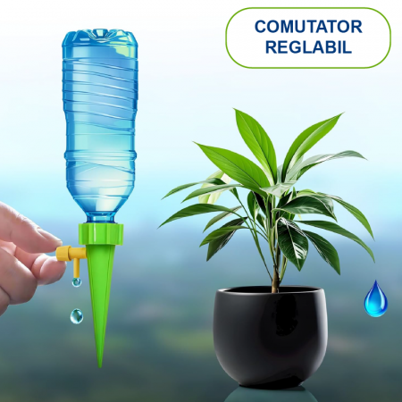 Set 12 Picuratoare Premium SUPER TRENDS®, cu Valva Pentru Irigare Plante, Material PVC, Albastru si Verde [4]