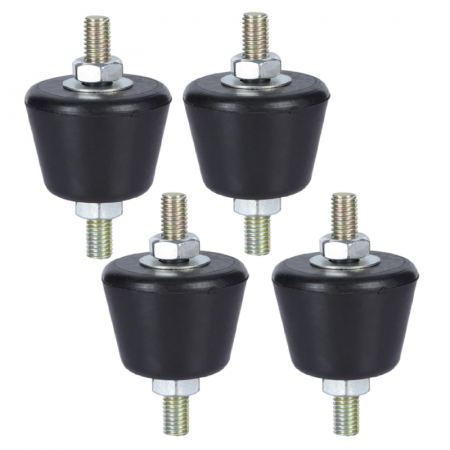 Produse - Set 4 Tampoane Anti-Vibratie Pentru Unitate Exterioara Aer Conditionat Premium SUPER TRENDS®, Rezistente la Socuri si Uzura, Anti-Alunecare, Cauciuc, Negru