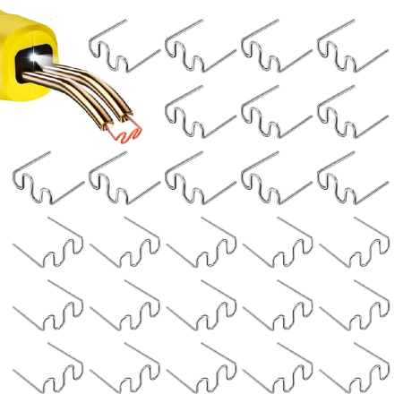 Set 500 Buc Capse SUPER TRENDS® pentru Pistol de Lipit, Sudura, Lipire Plastic, Model S, Grosime 0, 8 mm, Argintiu [3]