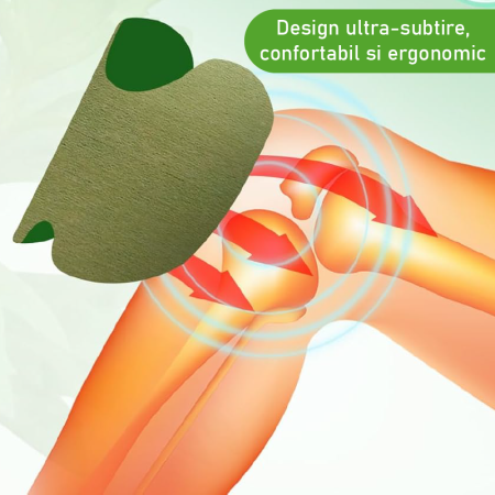 Set 120 Plasturi Din Plante Pentru Ameliorarea Durerii de Genunchi SUPER TRENDS®, cu Extract Natural de Pelin, Portabili, 13.50 x 10.00 x 0.20 cm, Verde [7]