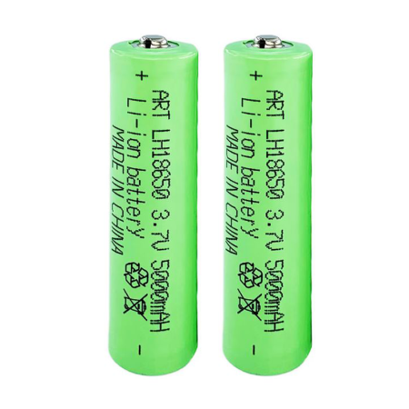Electronice & Electrocasnice - Set Acumulatori Reincarcabili Li-Ion 3,7V SUPER TRENDS®, 5000mAh, Tip 18650, AA, 2 Bucati/Set, Verde