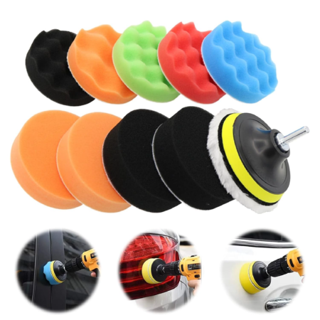 Set Bureti Polish si Ceruire Auto SUPER TRENDS®, Diametru 3 inch (76 mm), Grade Diferite de Duritate, 19 Piese [4]