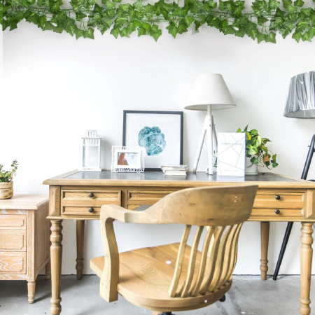 Set de 12 Ghirlande Iedera Artificiala SUPER TRENDS®, Matase si Plastic, Decor Interior si Exterior, Lungime Fir 210 cm, Verde [3]