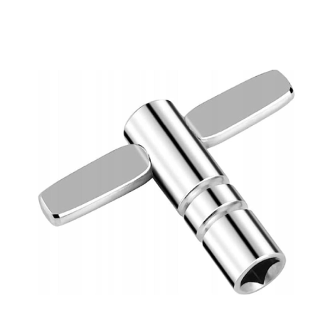 Set de 3 Chei Pentru Acordat Tobe SUPER TRENDS®, Accesorii Tobe si Percutie, Metal, Argintiu [5]