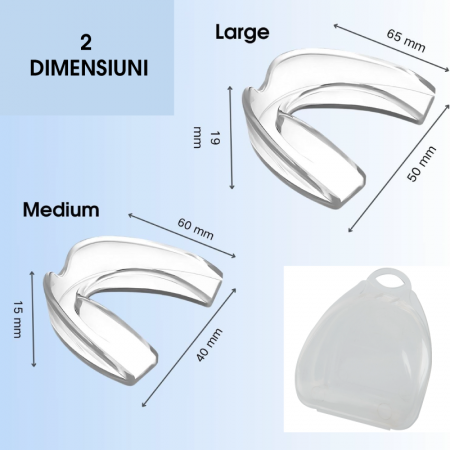 Set de 4 Gutiere Bruxism Premium SUPER TRENDS®, Aparatoare Dentara Pentru Somn, 4 Piese Modelabile, Opreste Scrasnitul Din Dinti, Husa de Calatorie [1]