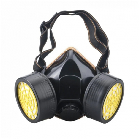 Set Ochelari si Masca de Protectie Profesionala SUPER TRENDS®, Pentru Lucrul in Mediu Chimic, 2 Filtre de Carbon Activ, Protectie Impotriva Vaporilor, Vopselei sau Prafului, Negru [1]