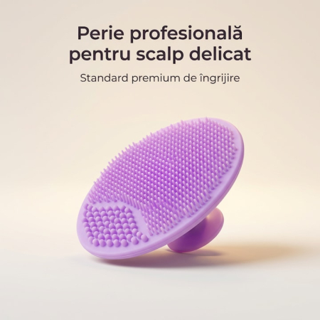 Set Perie De Baie Si Pieptan Bebelusi Super Trends® Din Silicon Moale, Perie Si Pieptan Bebe Pentru Indepartarea Crustelor De Lapte, Perie Si Piapten Bebelusi Cu Maner Ergonomic Antialunecare, Set Ingrijire Bebelusi Roz Violet, Set Ingrijire Bebe [11]