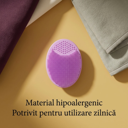 Set Perie De Baie Si Pieptan Bebelusi Super Trends® Din Silicon Moale, Perie Si Pieptan Bebe Pentru Indepartarea Crustelor De Lapte, Perie Si Piapten Bebelusi Cu Maner Ergonomic Antialunecare, Set Ingrijire Bebelusi Verde Violet, Set Ingrijire Bebe [7]