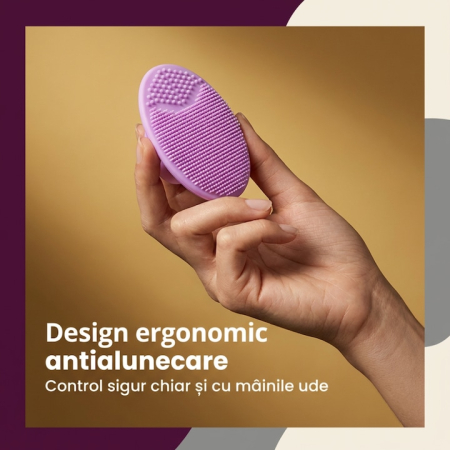 Set Perie De Baie Si Pieptan Bebelusi Super Trends® Din Silicon Moale, Perie Si Pieptan Bebe Pentru Indepartarea Crustelor De Lapte, Perie Si Piapten Bebelusi Cu Maner Ergonomic Antialunecare, Set Ingrijire Bebelusi Roz Violet, Set Ingrijire Bebe [3]