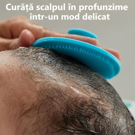 Set Perie De Baie Si Pieptan Bebelusi Super Trends® Din Silicon Moale, Perie Si Pieptan Bebe Pentru Indepartarea Crustelor De Lapte, Perie Si Piapten Bebelusi Cu Maner Ergonomic Antialunecare, Set Ingrijire Bebelusi Roz Albastru, Set Ingrijire Bebe [7]