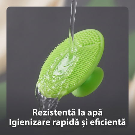 Set Perie De Baie Si Pieptan Bebelusi Super Trends® Din Silicon Moale, Perie Si Pieptan Bebe Pentru Indepartarea Crustelor De Lapte, Perie Si Piapten Bebelusi Cu Maner Ergonomic Antialunecare, Set Ingrijire Bebelusi Verde, Set Ingrijire Bebe Hipoalergenic [3]