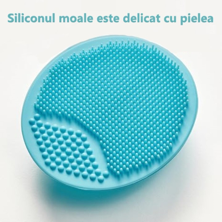 Set Perie De Baie Si Pieptan Bebelusi Super Trends® Din Silicon Moale, Perie Si Pieptan Bebe Pentru Indepartarea Crustelor De Lapte, Perie Si Piapten Bebelusi Cu Maner Ergonomic Antialunecare, Set Ingrijire Bebelusi Roz Albastru, Set Ingrijire Bebe [6]