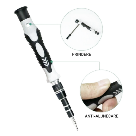 Set Surubelnite de Precizie SUPER TRENDS®, 115 in 1, Kit Magnetic de Reparatii Pentru Telefon, Tableta, Laptop, Xbox, Consola Jocuri, PC, Otel Crom-Vanadiu [4]