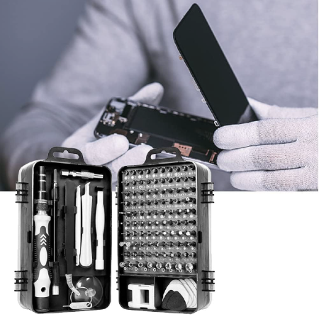 Set Surubelnite de Precizie SUPER TRENDS®, 115 in 1, Kit Magnetic de Reparatii Pentru Telefon, Tableta, Laptop, Xbox, Consola Jocuri, PC, Otel Crom-Vanadiu [9]