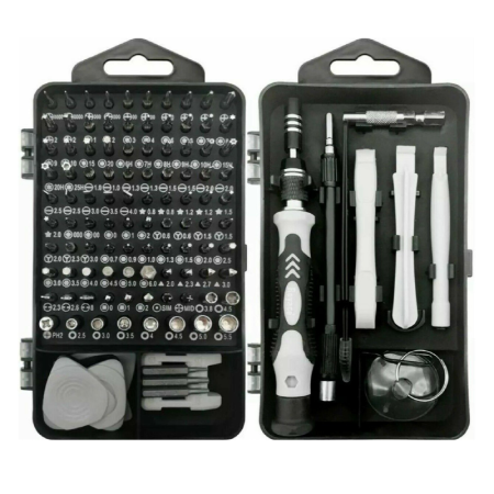 Scule & Unelte Bricolaj - Set Surubelnite de Precizie SUPER TRENDS®, 115 in 1, Kit Magnetic de Reparatii Pentru Telefon, Tableta, Laptop, Xbox, Consola Jocuri, PC, Otel Crom-Vanadiu