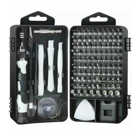 Set Surubelnite de Precizie SUPER TRENDS®, 115 in 1, Kit Magnetic de Reparatii Pentru Telefon, Tableta, Laptop, Xbox, Consola Jocuri, PC, Otel Crom-Vanadiu [1]