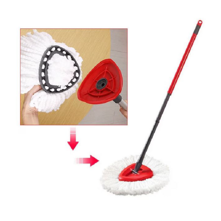Set Tija Telescopica, Cap de Mop si 2 Buc Rezerva Mop SUPER TRENDS®, Compatibile cu Vileda Easy Wring/ Turbo / Ultraspin, Multicolor [9]