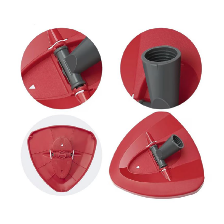 Set Tija Telescopica, Cap de Mop si 2 Buc Rezerva Mop SUPER TRENDS®, Compatibile cu Vileda Easy Wring/ Turbo / Ultraspin, Multicolor [2]