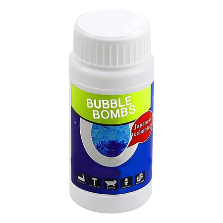 Solutie SUPER TRENDS® Pentru Desfundarea Tevilor Bubble Bombs Japan, 1 + 1 GRATIS 100g, Curatator Puternic Pentru Chiuveta si Canalizare, Granule Magice Efervescente Pentru Curatare Rapida [1]