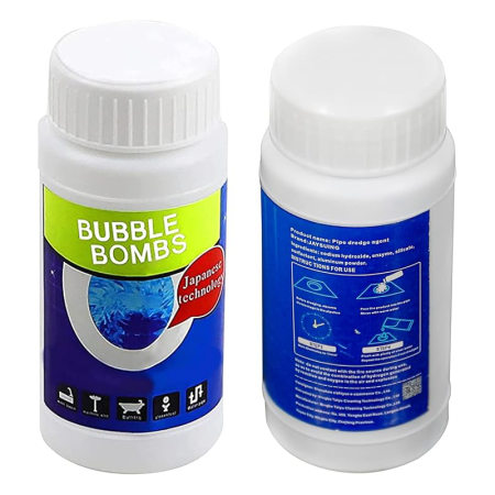Solutie SUPER TRENDS® Pentru Desfundarea Tevilor Bubble Bombs Japan, 1 + 1 GRATIS 100g, Curatator Puternic Pentru Chiuveta si Canalizare, Granule Magice Efervescente Pentru Curatare Rapida [2]