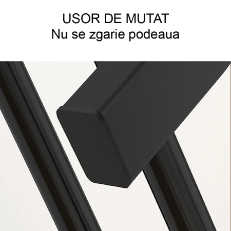 Suport de Umerase Premium SUPER TRENDS®, Organizator Pentru Haine, de Sine Statator, din Metal, Negru, 150 x 110 x 40 cm + 5 UMERASE CADOU [10]